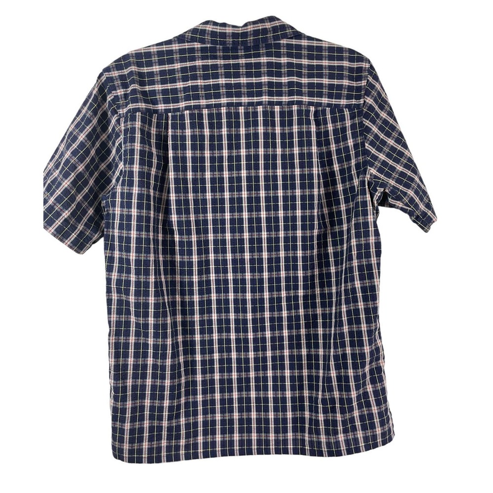 Patagonia Button up Shirt Men's Small Short Sleeve Blue Red Yellow Plaid - Picture 3 of 5
